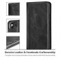 Google Pixel 2 Case Wallet Genuine Leather Card Slots Kickstand Durable Black