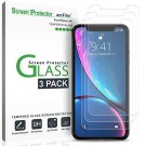 iPhone XR Screen Protector Glass (3Pack), amFilm iPhone XR 6.1 Tempered Glass S