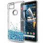 Google Pixel 2 XL Case Moving Quicksand HD Screen Protector Hybrid TPU Blue