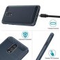 OnePlus 6T Case Soft Lightweight TPU Bumper Cover Carbon Fiber AntiScratch Blue