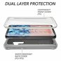 Samsung Galaxy S9 Plus Case With Kickstand Built-in Screen Protector White Gray