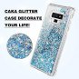 Samsung Galaxy Note 9 Case Glitter Slim Luxury Bling TPU Shockproof Clear Blue