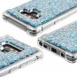 Samsung Galaxy Note 9 Case Glitter Slim Luxury Bling TPU Shockproof Clear Blue
