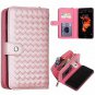 iPhone 8 Plus Wallet Case Detachable Slim Card Slots PU Leather Strap Rose Gold