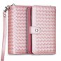 iPhone 8 Plus Wallet Case Detachable Slim Card Slots PU Leather Strap Rose Gold