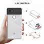 Google Pixel 2 XL Case TPU Form Drop Resistant Diagonal Pattern Durable Clear