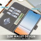 LG G7 Wallet Flip Case Kickstand Protective Cover Shockproof Card Slots Gray LG G7 Wallet Flip Case Kickstand Protective Cover Shockproof Card Slots Gray