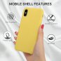 IPhone XS / X Case Slim Silicone Gel Rubber Shockproof Protective Cover Yellow