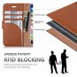 iPhone Xs Wallet Slim Case Genuine Leather Credit Card Kickstand Cover Brown New