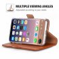 iPhone Xs Wallet Slim Case Genuine Leather Credit Card Kickstand Cover Brown New