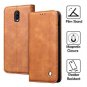 OnePlus 6T Wallet Case Premium PU Leather Card Slots Kickstand Magnetic Closure