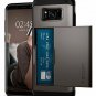 Samsung Galaxy S8 Cace PC Dual Layer Wallet Card Slot Holder Shockproof Gray