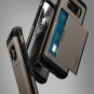 Samsung Galaxy S8 Cace PC Dual Layer Wallet Card Slot Holder Shockproof Gray