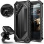 iPhone XS /X Armor Case Heavy Duty Shockproof Full Body Magnetic Car Mount Black