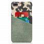 IPhone 8 Plus Case PU Leather Card Slots Slim Scratch-Resistant Shockproof Green