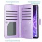 Samsung Galaxy S9 Wallet Case PU Leather Detachable Glitter Sparkle Cover Purple