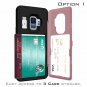 Samsung Galaxy S9 Wallet Case Dual Layer Card Slot Inner USB Type C Adapter Pink