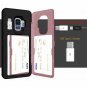 Samsung Galaxy S9 Wallet Case Dual Layer Card Slot Inner USB Type C Adapter Pink