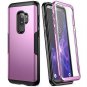 Samsung Galaxy S9 Plus Case Built In Screen Protector Shockproof Purple Black