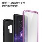 Samsung Galaxy S9 Plus Case Built In Screen Protector Shockproof Purple Black