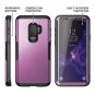 Samsung Galaxy S9 Plus Case Built In Screen Protector Shockproof Purple Black
