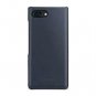 BlackBerry KEY2 Case Leather Snap Cover Precise Cuttings Durable Slim Fit Blue