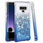 Samsung Galaxy Note 9 Case Bling TPU Quicksand Glitter Bumper Shockproof Blue