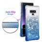 Samsung Galaxy Note 9 Case Bling TPU Quicksand Glitter Bumper Shockproof Blue