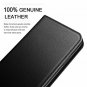 iPhone 8 Wallet Case Genuine Leather Detachable Card Slots Kickstand Black New