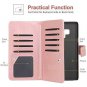 Samsung Galaxy Note 9 Case Glitter Wallet Card Holder Cash Pockets Rose Gold