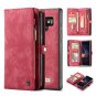 Samsung Galaxy Note 9 Wallet Case Leather Detachable Magnetic Card Slots Red