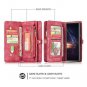 Samsung Galaxy Note 9 Wallet Case Leather Detachable Magnetic Card Slots Red