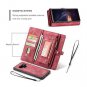 Samsung Galaxy Note 9 Wallet Case Leather Detachable Magnetic Card Slots Red