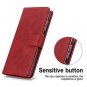 Blackberry Key2 Wallet Case Card Holder Kisckstand Silicon Ultra Slim Bumper Red