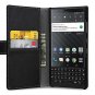 BlackBerry KEY2 Wallet Case Premium Leather Hard Shell Anti Drop Durable Black