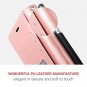 iPhone 8 Plus Sparkle Case Shiny Card Slots Wallet Cash Holder Wrist Strap Pink
