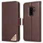 Samsung Galaxy S9 Plus Wallet Case Genuine Leather Slim Fit Magnetic Flip Brown