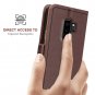 Samsung Galaxy S9 Plus Wallet Case Genuine Leather Slim Fit Magnetic Flip Brown
