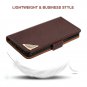 Samsung Galaxy S9 Plus Wallet Case Genuine Leather Slim Fit Magnetic Flip Brown