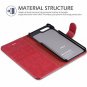 iPhone 8 Plus Wallet Case Card Slots Kickstand Leather Magnetic Closure Red NEW