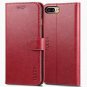 iPhone 8 Plus Wallet Case Card Slots Kickstand Leather Magnetic Closure Red NEW