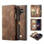 Samsung Galaxy Note 9 Case Leather Wallet Magnetic Closure Card Slots Slim Brown
