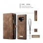 Samsung Galaxy Note 9 Case Leather Wallet Magnetic Closure Card Slots Slim Brown