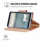 Google Pixel 2 Wallet Case Card Holder Flip Kickstand Mirror Folding Stand Red