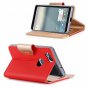 Google Pixel 2 Wallet Case Card Holder Flip Kickstand Mirror Folding Stand Red