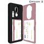 LG G7 Wallet Case Hidden Credit Holder Wrist Strap Mirror Kickdtand Teal