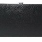 Chicastic Black Glossy Snakeskin Small Flat Hard Clutch Wallet