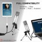USB Microphone, Alvoxcon Unidirectional Condenser Mic for Computer, PC (Mac/Wind