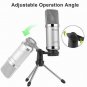 USB Microphone, Alvoxcon Unidirectional Condenser Mic for Computer, PC (Mac/Wind