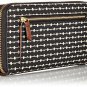 Fossil Women's Emma RFID Large Zip Wallet, Black, One Size